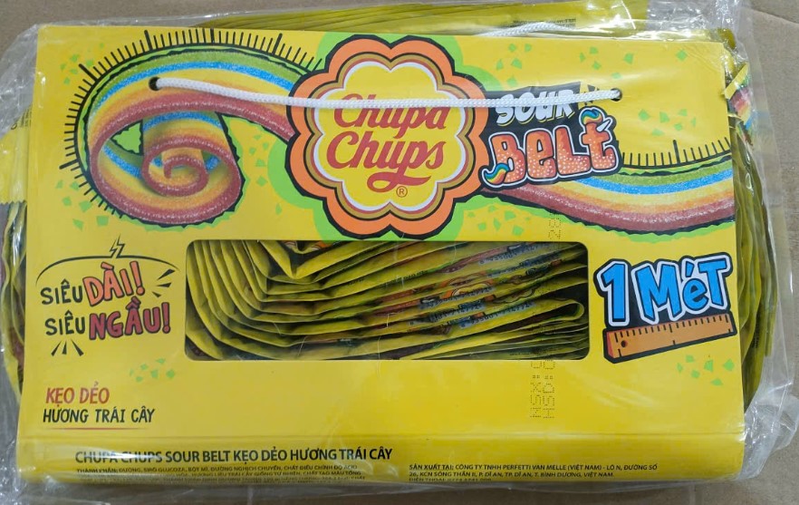 Chupa Chups Sour Belt  Hương Trái Cây ( 12 thanh)